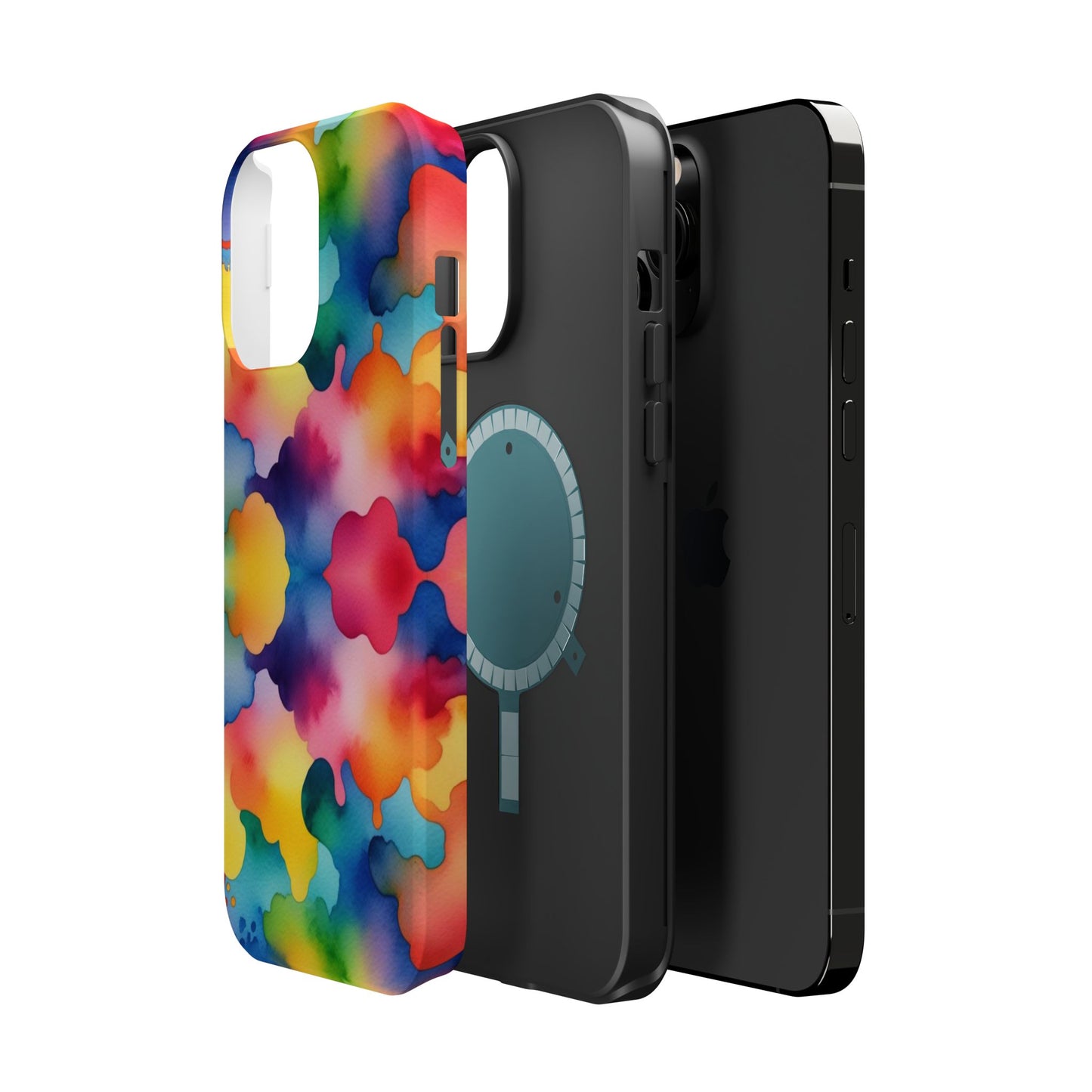 Watercolor Rainbow Clouds iPhone Tough Case