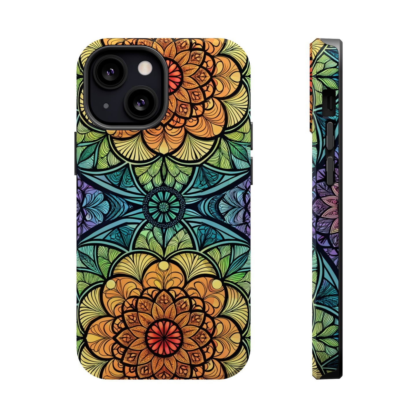 Hypnotic Colorful Kaleidoscope iPhone Case – Durable, Stylish, MagSafe Compatible