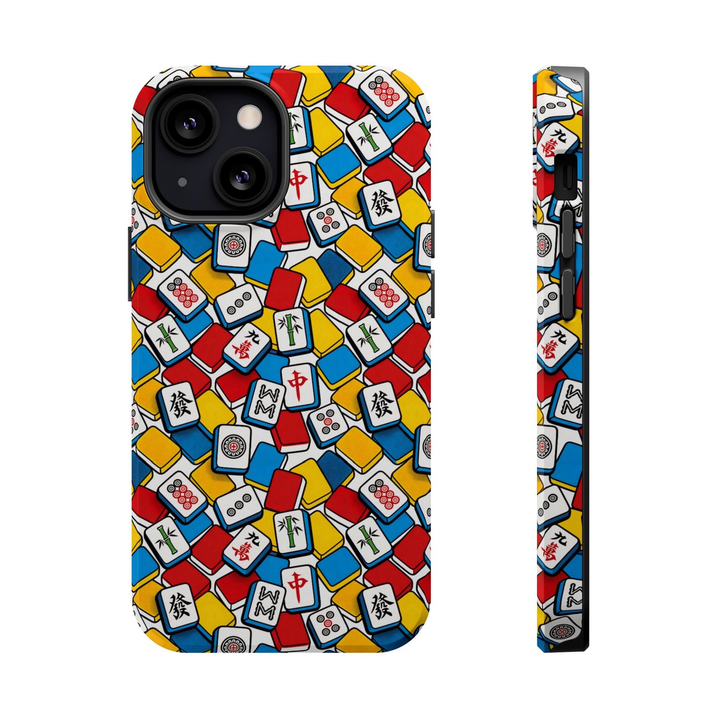 Mahjong-Inspired Vibrant iPhone Case — Magnetic Impact-Resistant