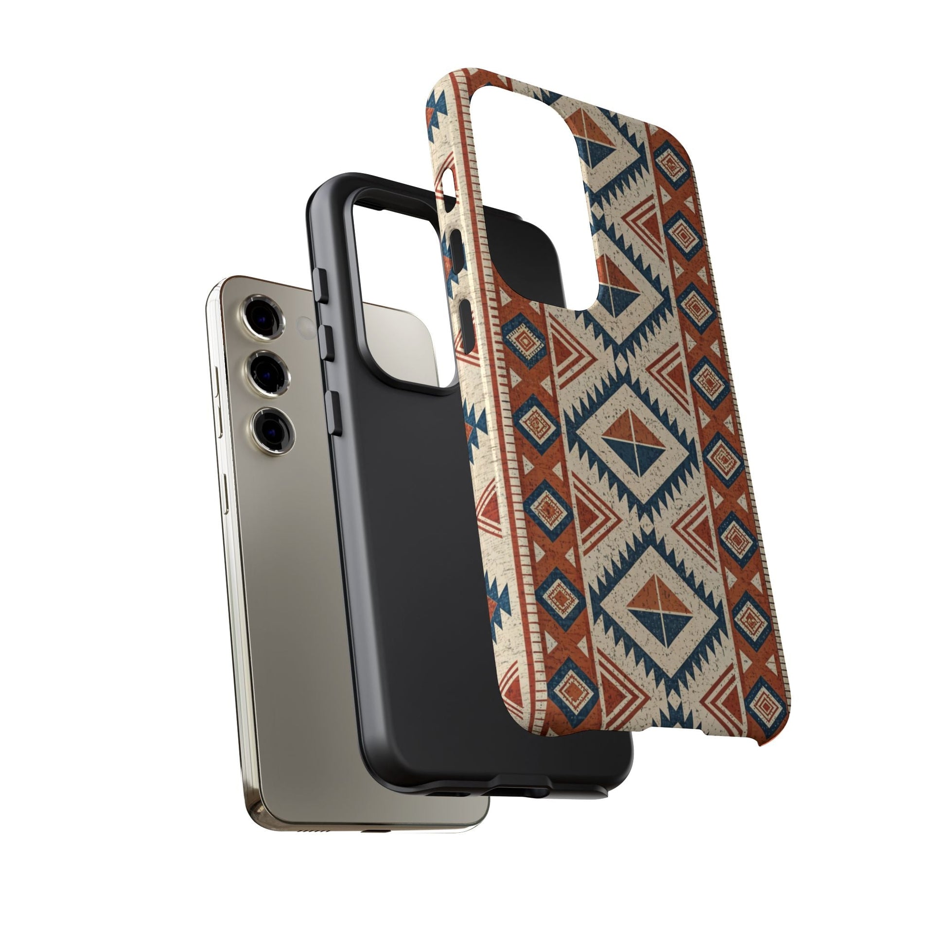 Tribal design Samsung tough phone case with geometric pattern for Samsung Galaxy series