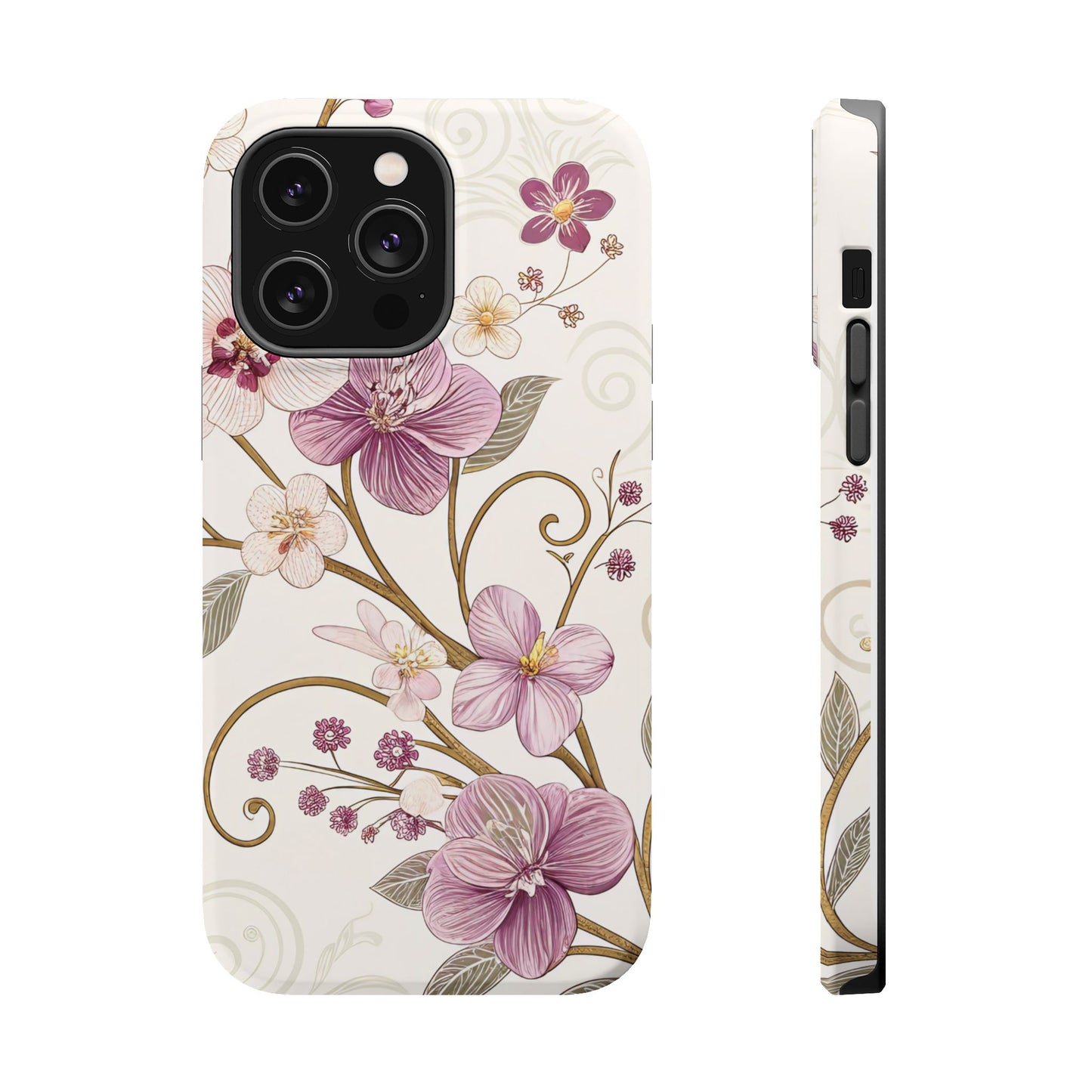 Purple Flower Design iPhone Tough Case