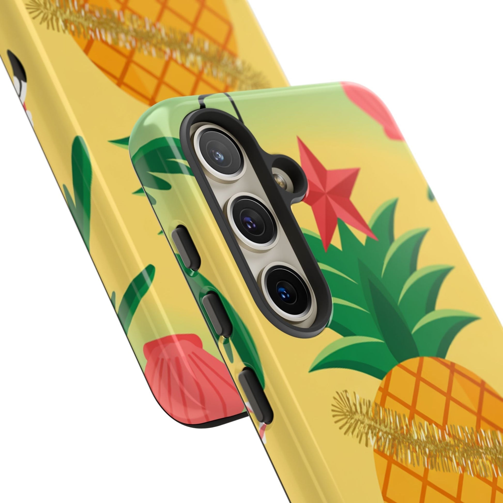 Samsung Christmas Pineapple phone case with festive tropical design and durable protection for Samsung phones