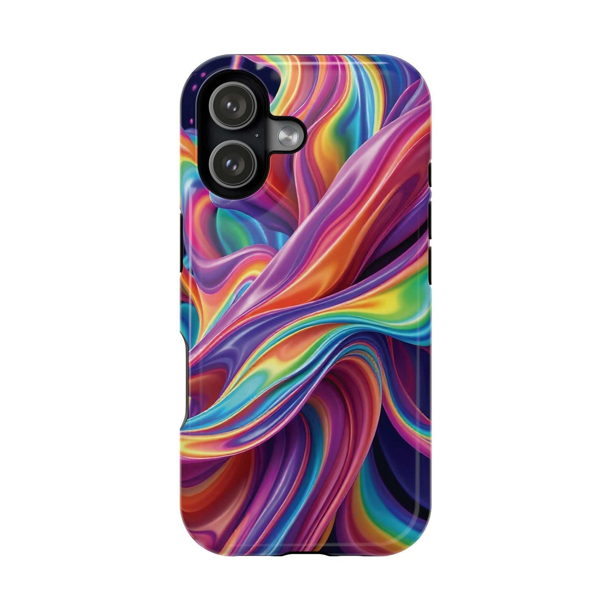 Colorful iPhone case with Wrapping Rainbow Design for durable protection and vibrant style