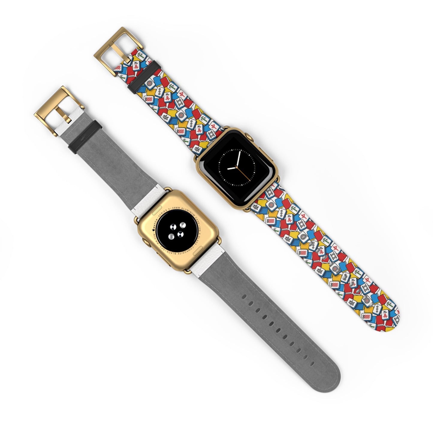 Vibrant Mahjong Apple Watch Band — Colorful Tile Pattern Band