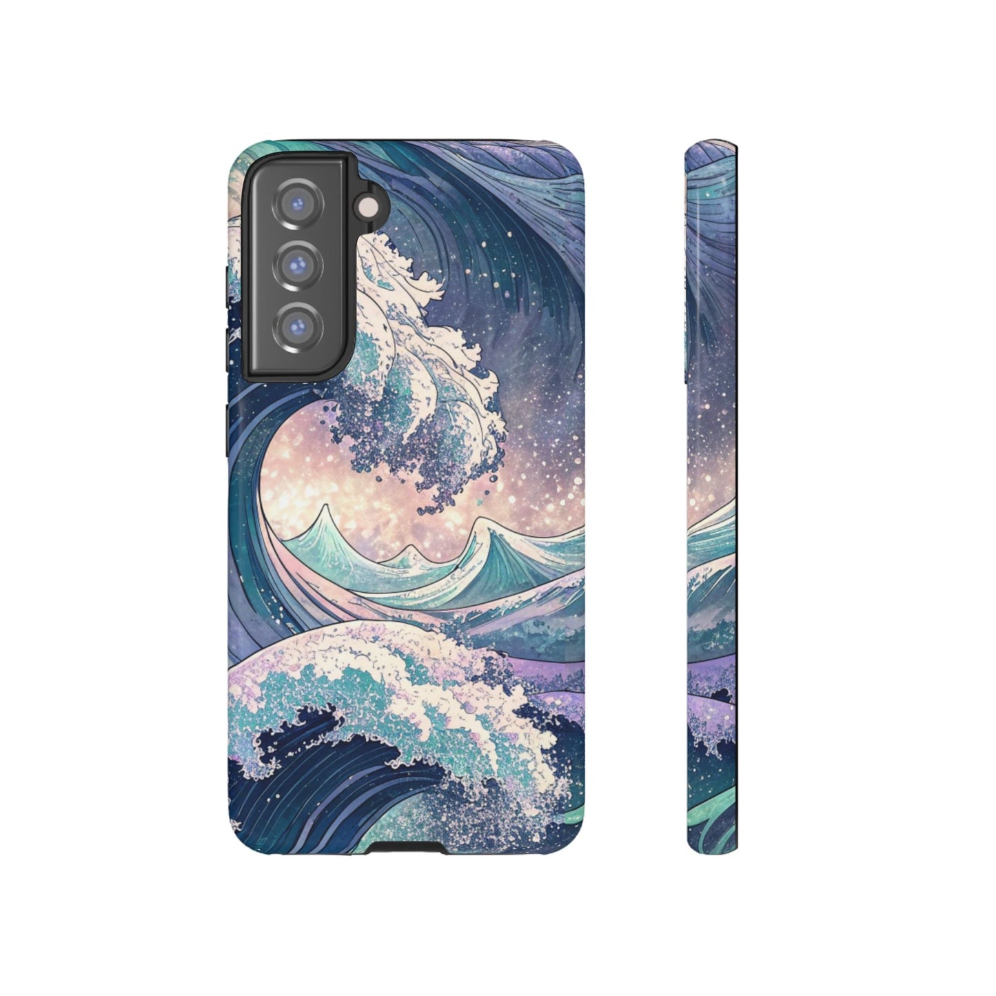 Crashing Waves Samsung tough phone case with durable material and vibrant ocean wave design for Samsung Galaxy models