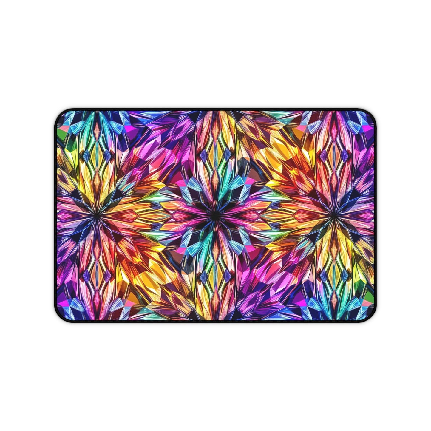 Rainbow Starbust Design Desk Mat