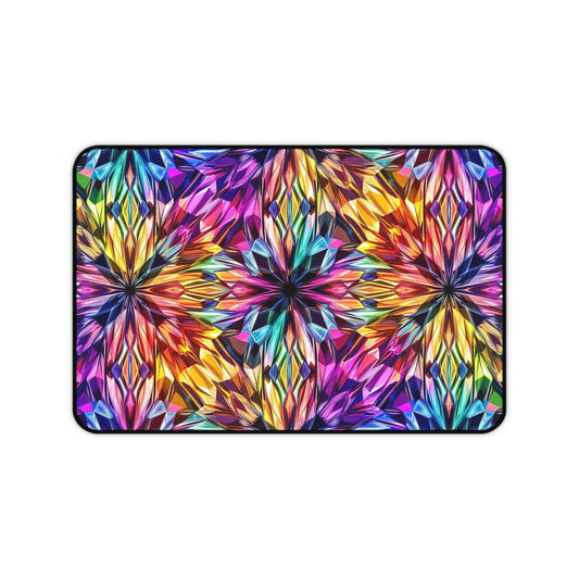 Rainbow Starbust Design Desk Mat