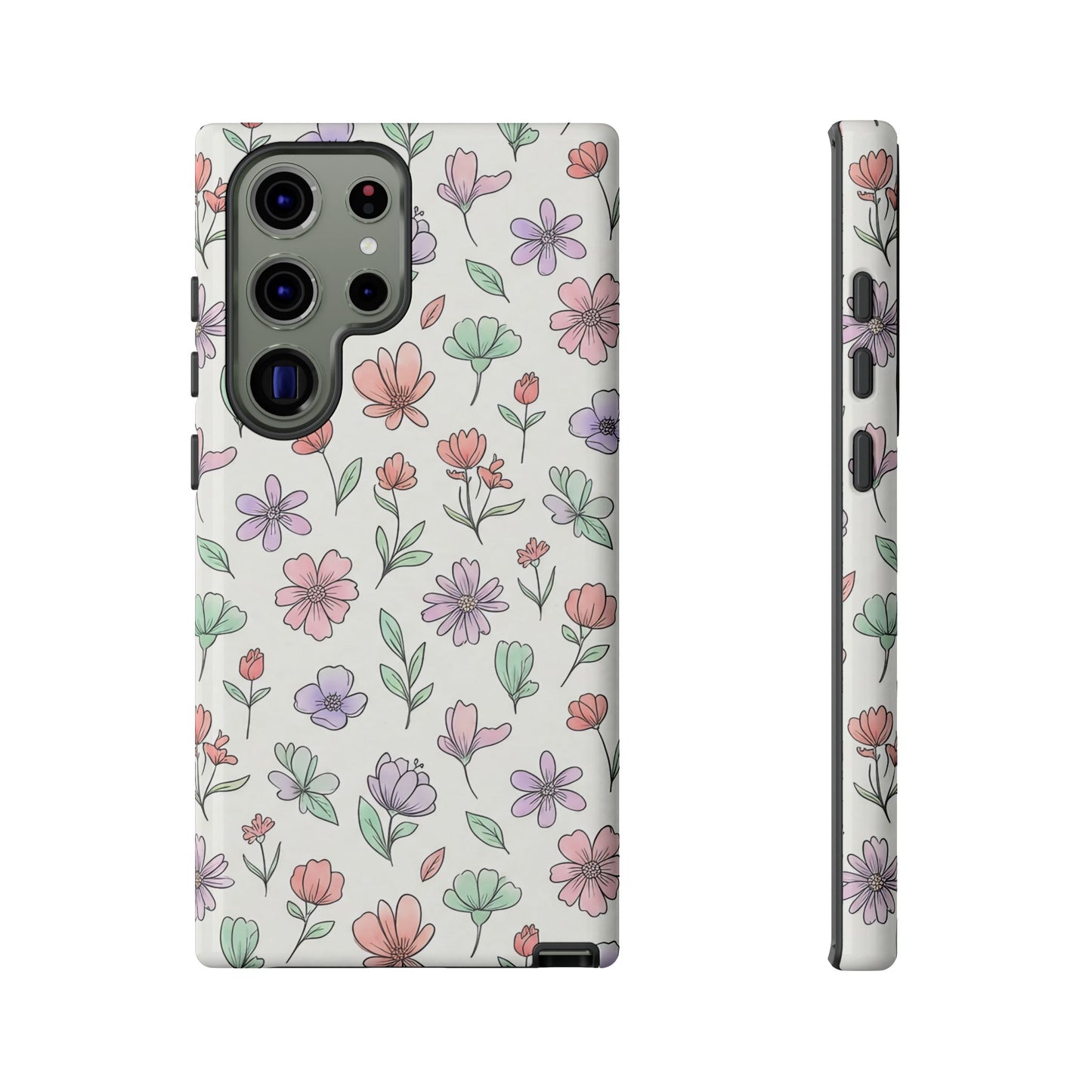 Floral Tough Cases — Artistic Flower Samsung Phone Case