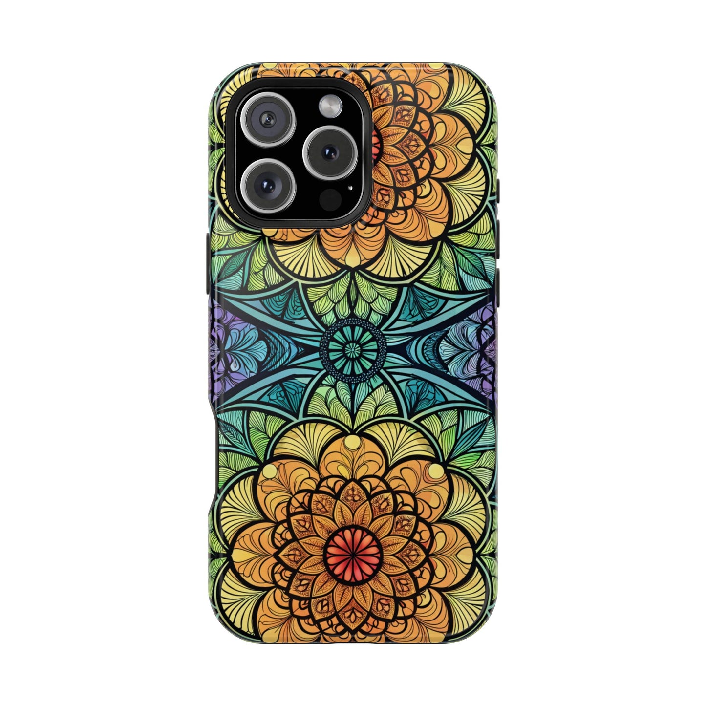 Hypnotic Colorful Kaleidoscope iPhone Case – Durable, Stylish, MagSafe Compatible