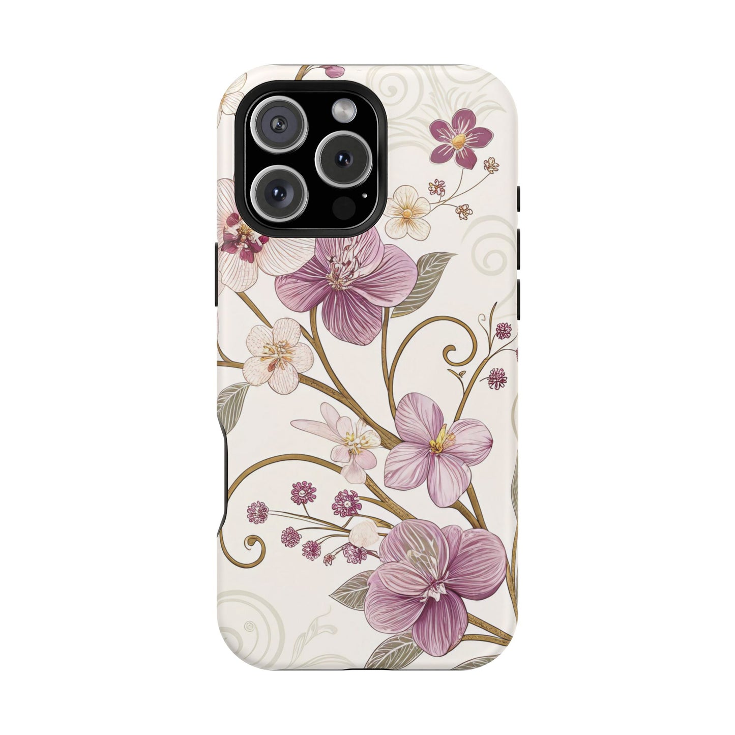 Purple Flower Design iPhone Tough Case