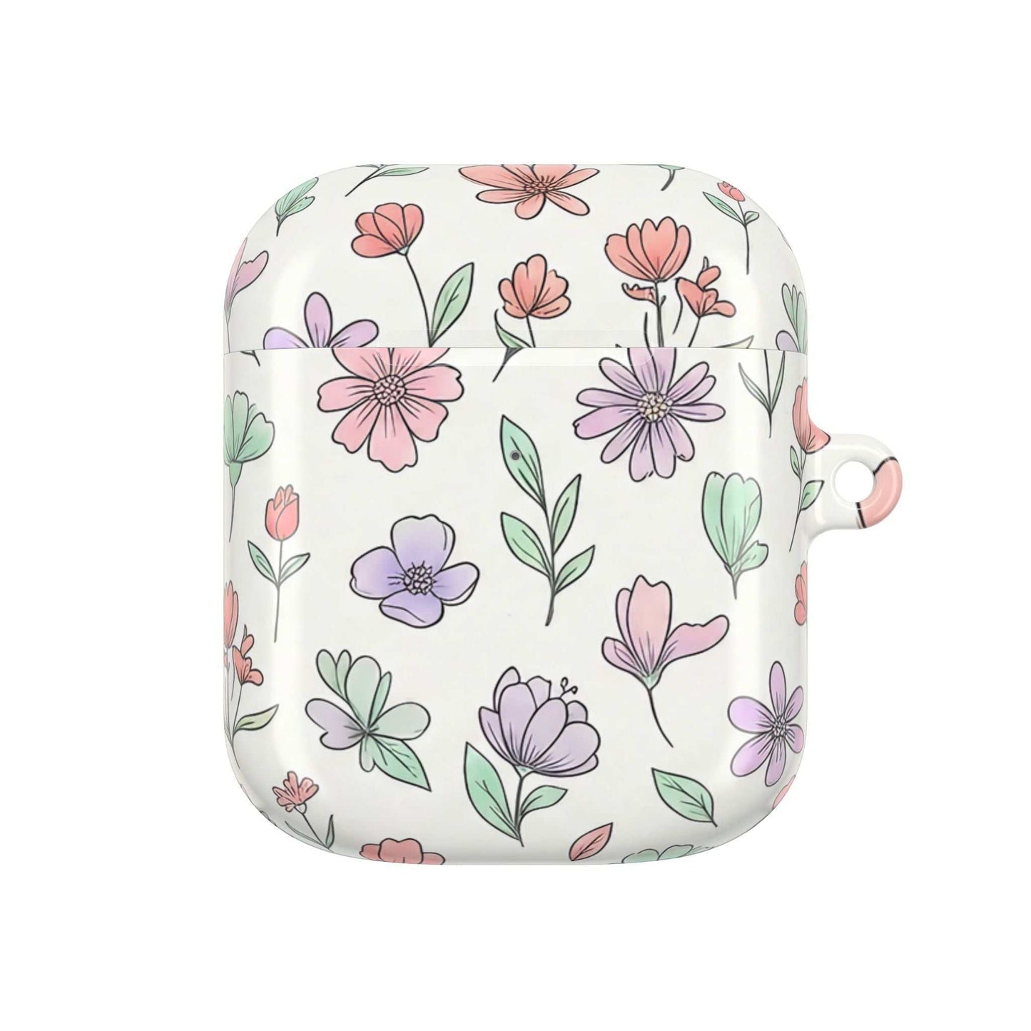 Floral AirPod Case — Artistic Botanical Protective Cover