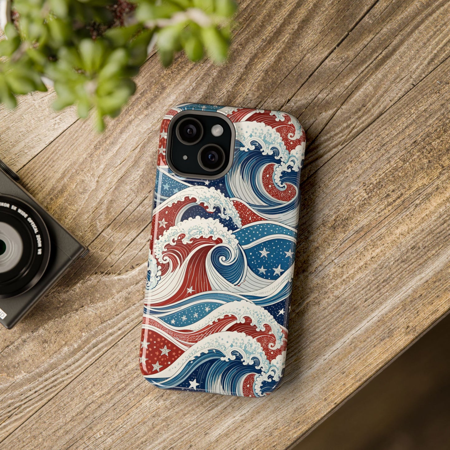 Patriotic Waves Design iPhone Tough Case