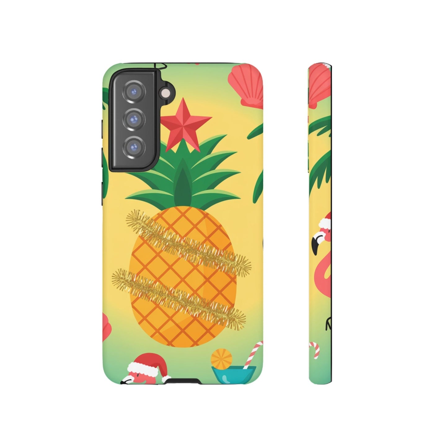 Samsung Christmas Pineapple phone case with festive tropical pineapple design and durable protective cover