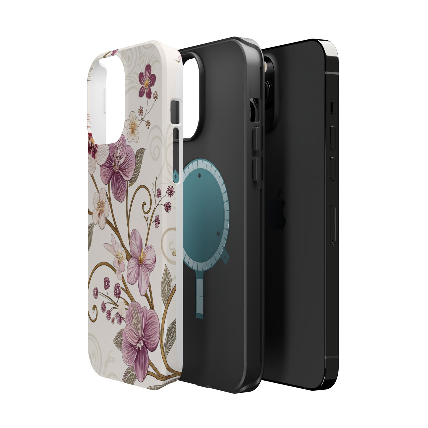 Purple Flower Design iPhone Tough Case
