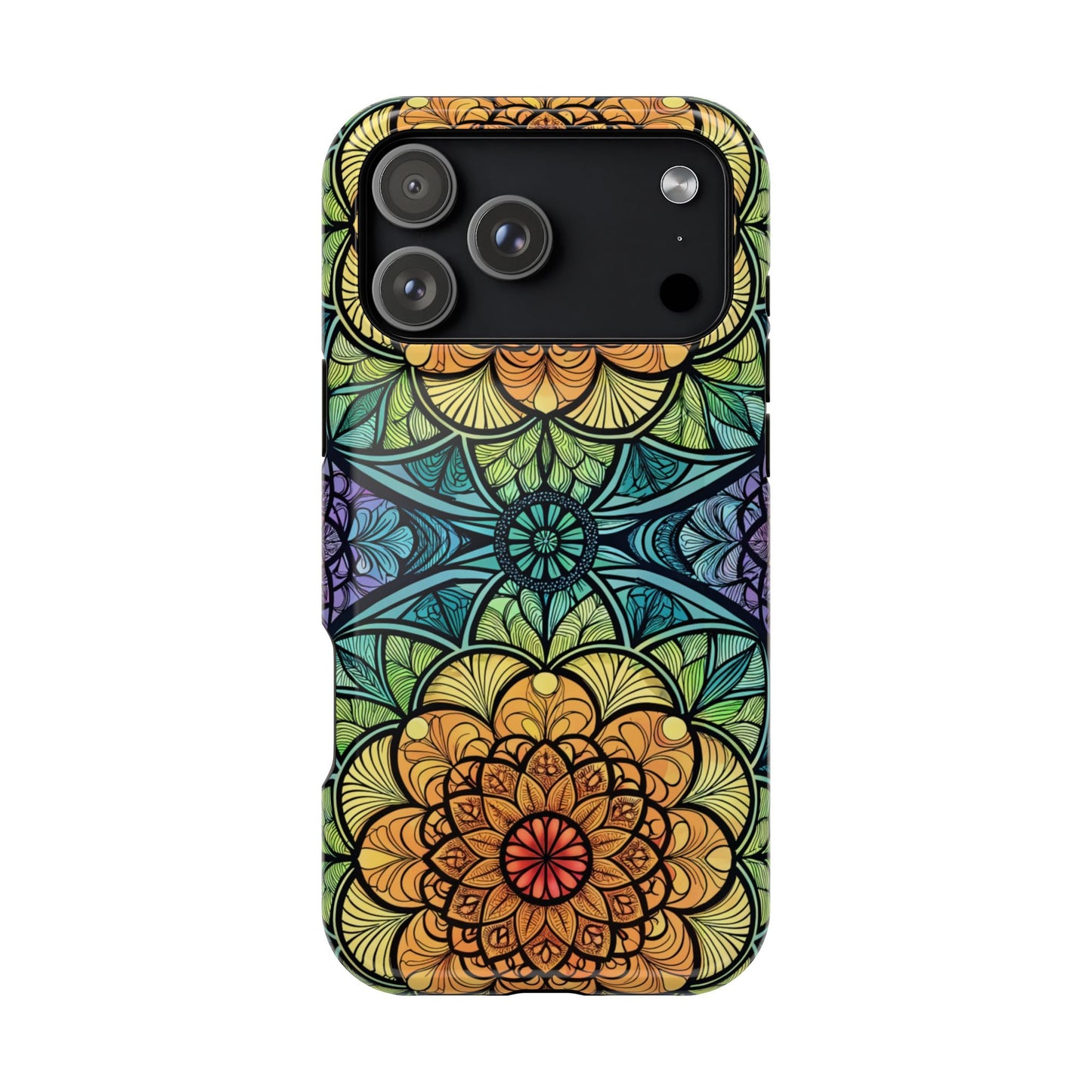Hypnotic Colorful Kaleidoscope iPhone Case – Durable, Stylish, MagSafe Compatible