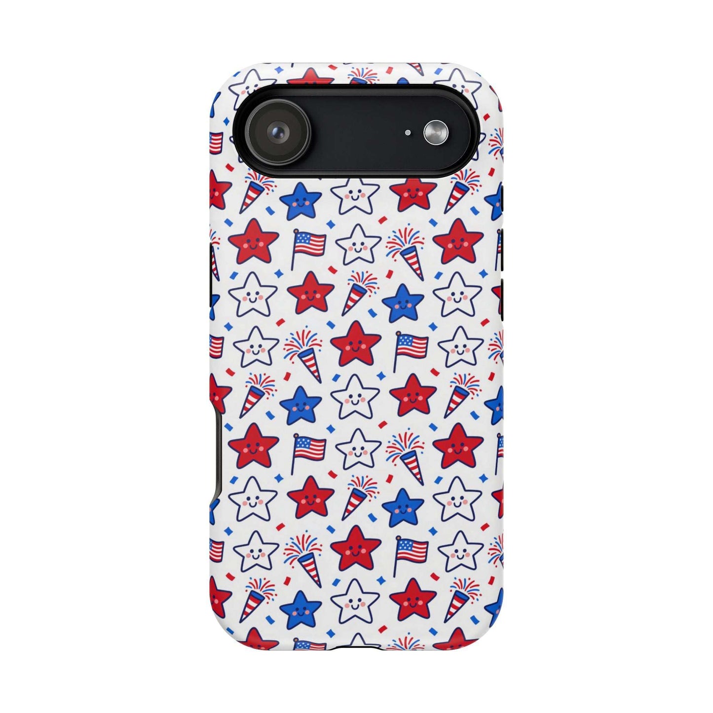 Kawaii 4th of July Phone Case – Cute Patriotic iPhone Case with MagSafe, Shockproof Protective Cover