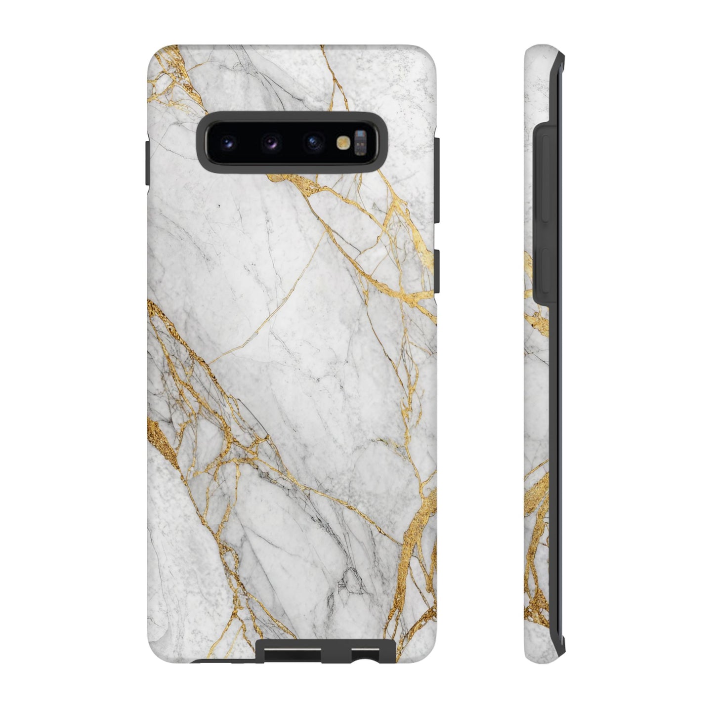Golden White Marble Samsung Phone Case