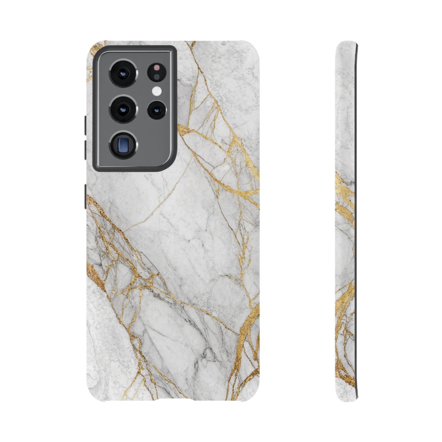 Golden White Marble Samsung Phone Case