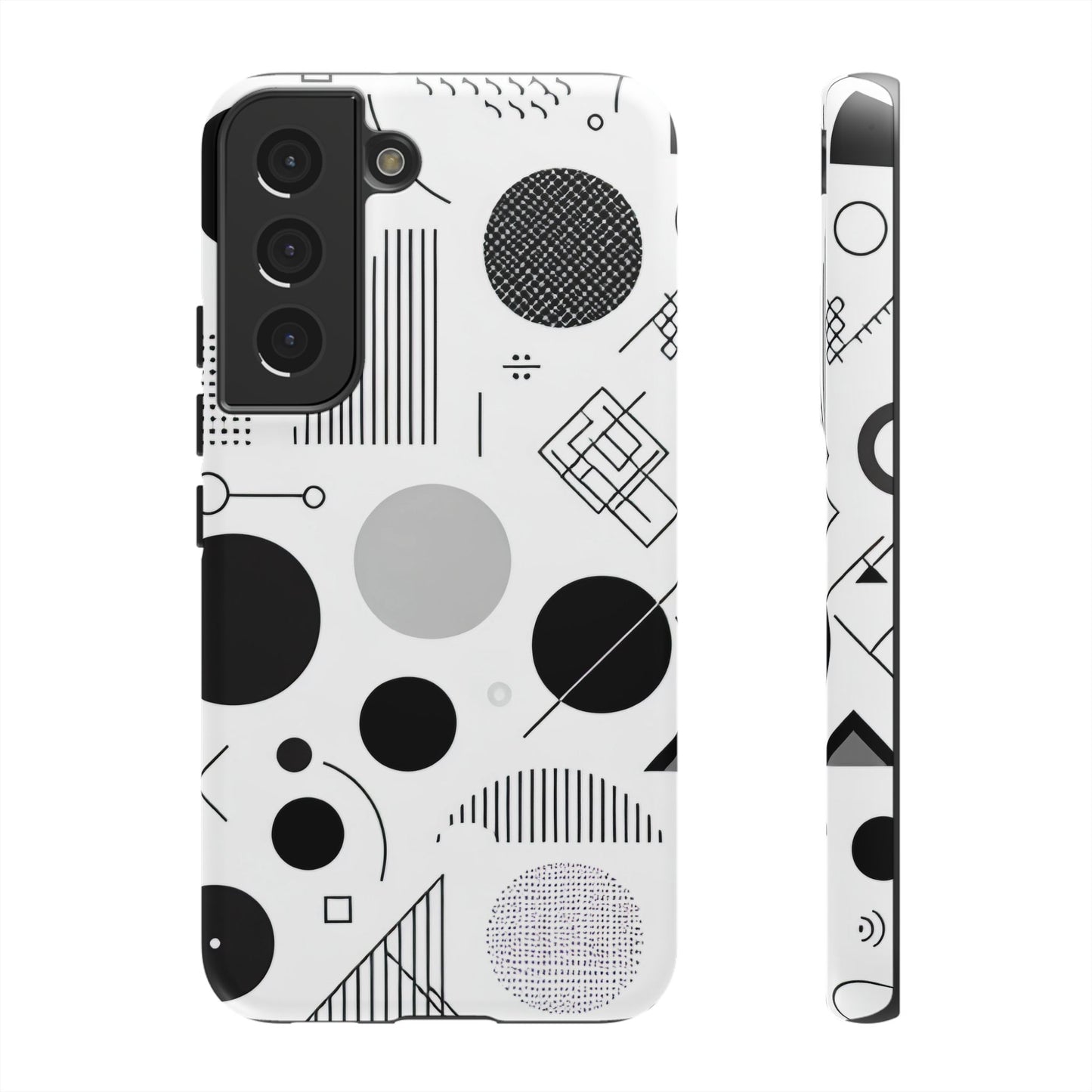 Black and White Abstract Art Design Samsung Tough Case