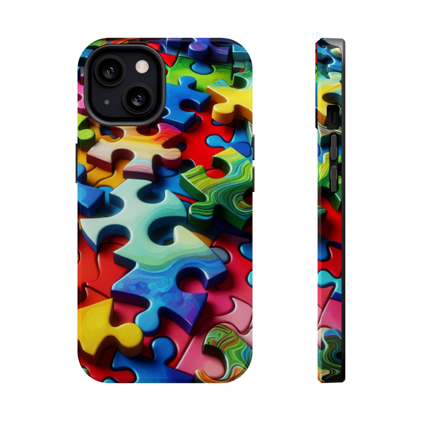 Rainbow Puzzle iPhone Tough Case