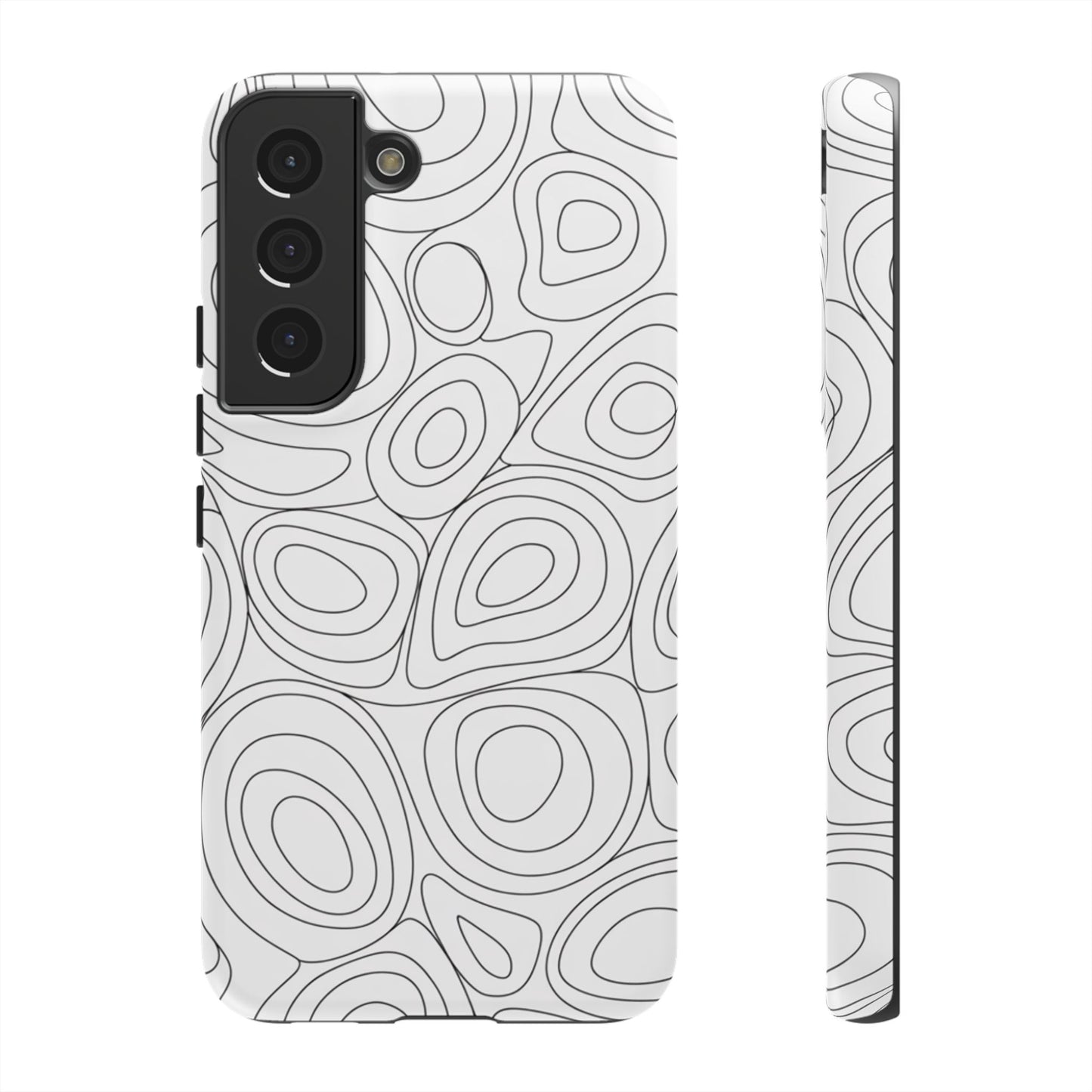 Black and White Abstract Circle Design Samsung Case