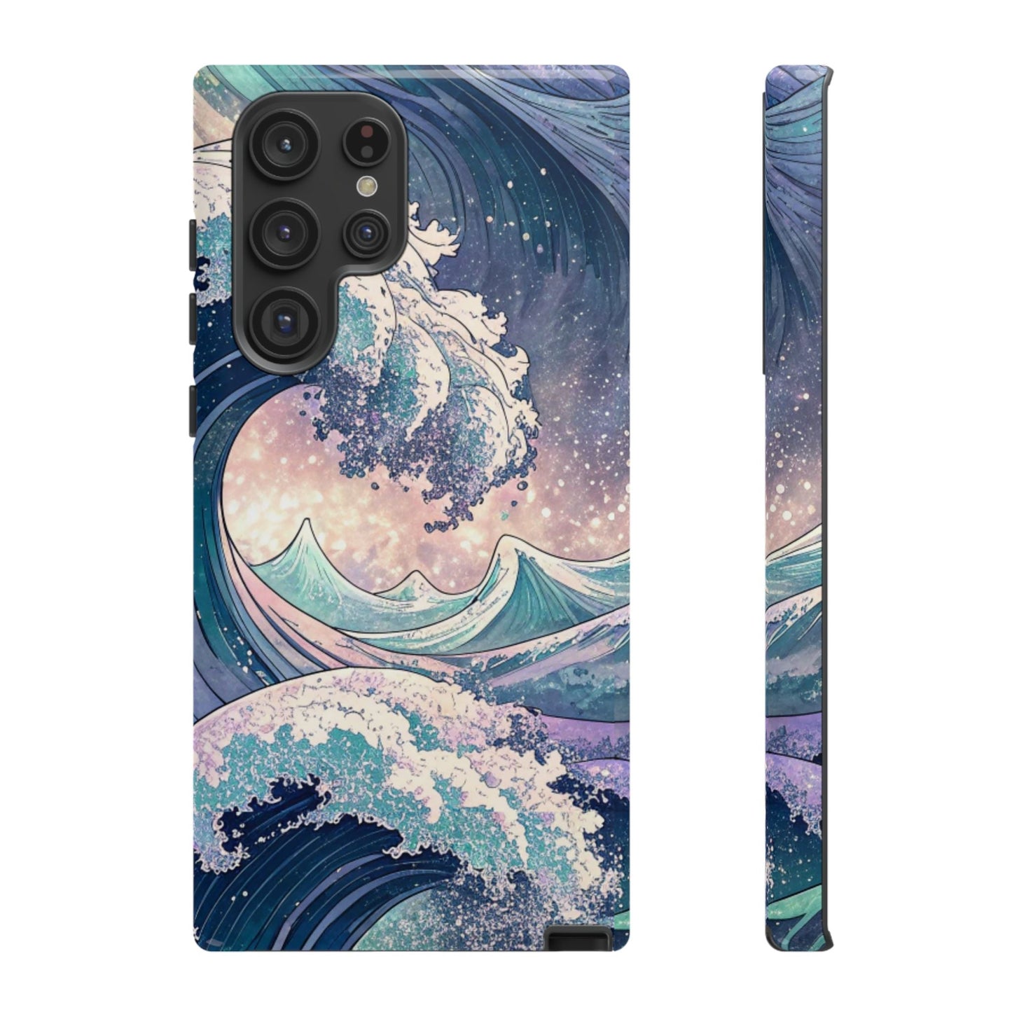 Crashing Waves Samsung tough phone case with durable drop protection and beach-inspired wave design for Samsung Galaxy models