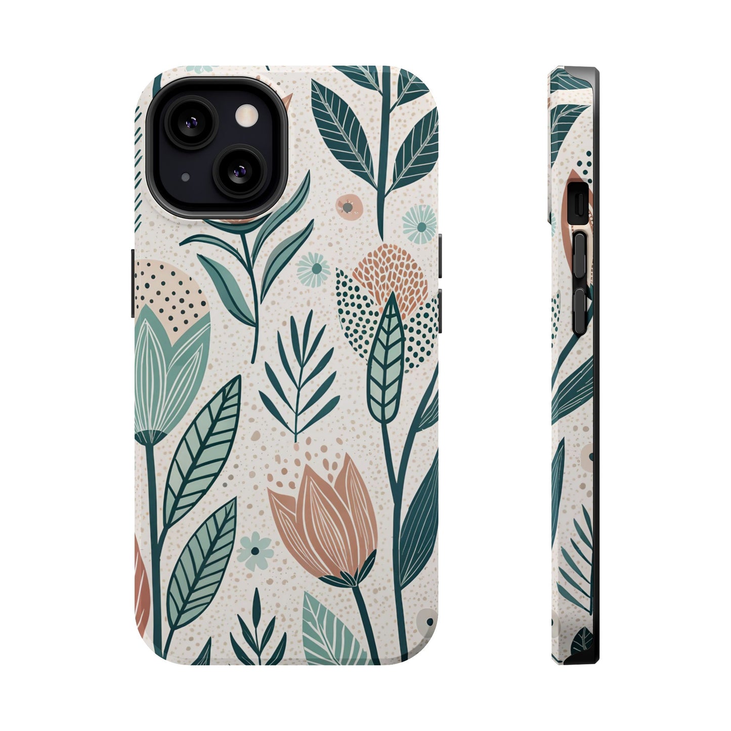 Swedish Inspired Floral design iPhone Tough Case