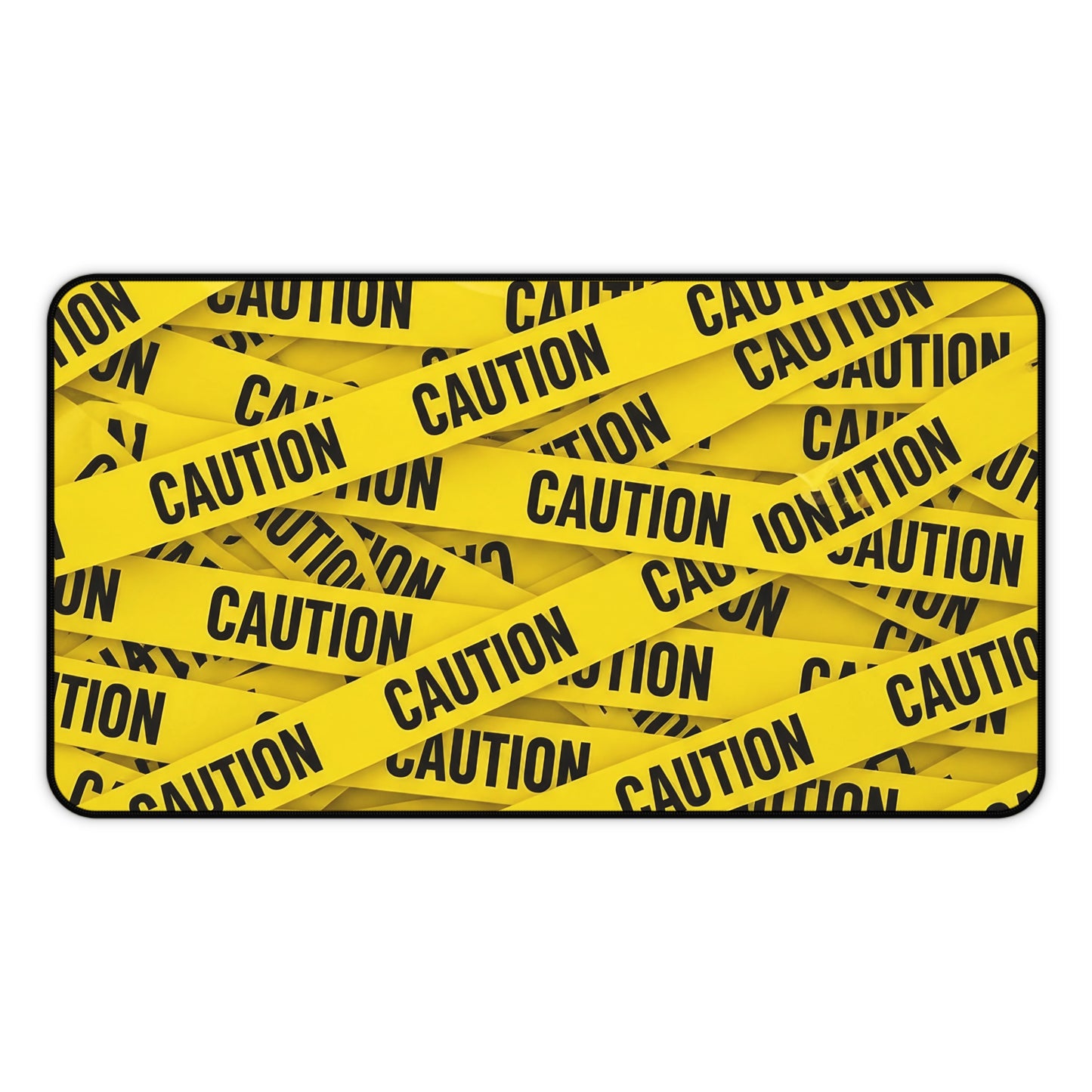 Desk Mat - Caution Tape Filled