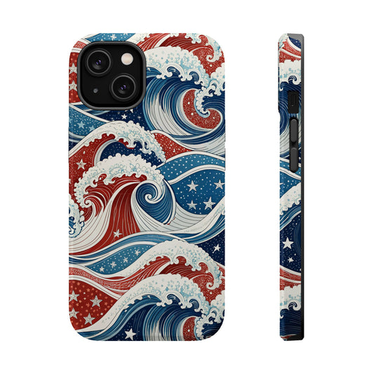 Patriotic Waves Design iPhone Tough Case