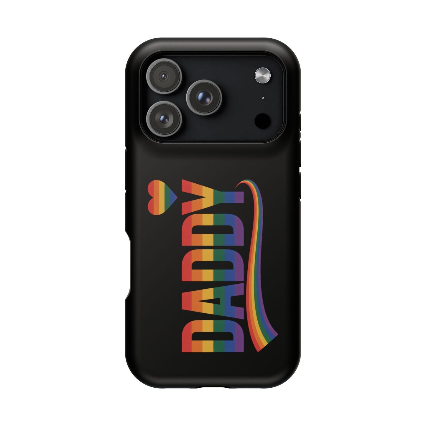 iPhone tough case with colorful Fun Daddy LGBT Daddy design and MagSafe compatibility