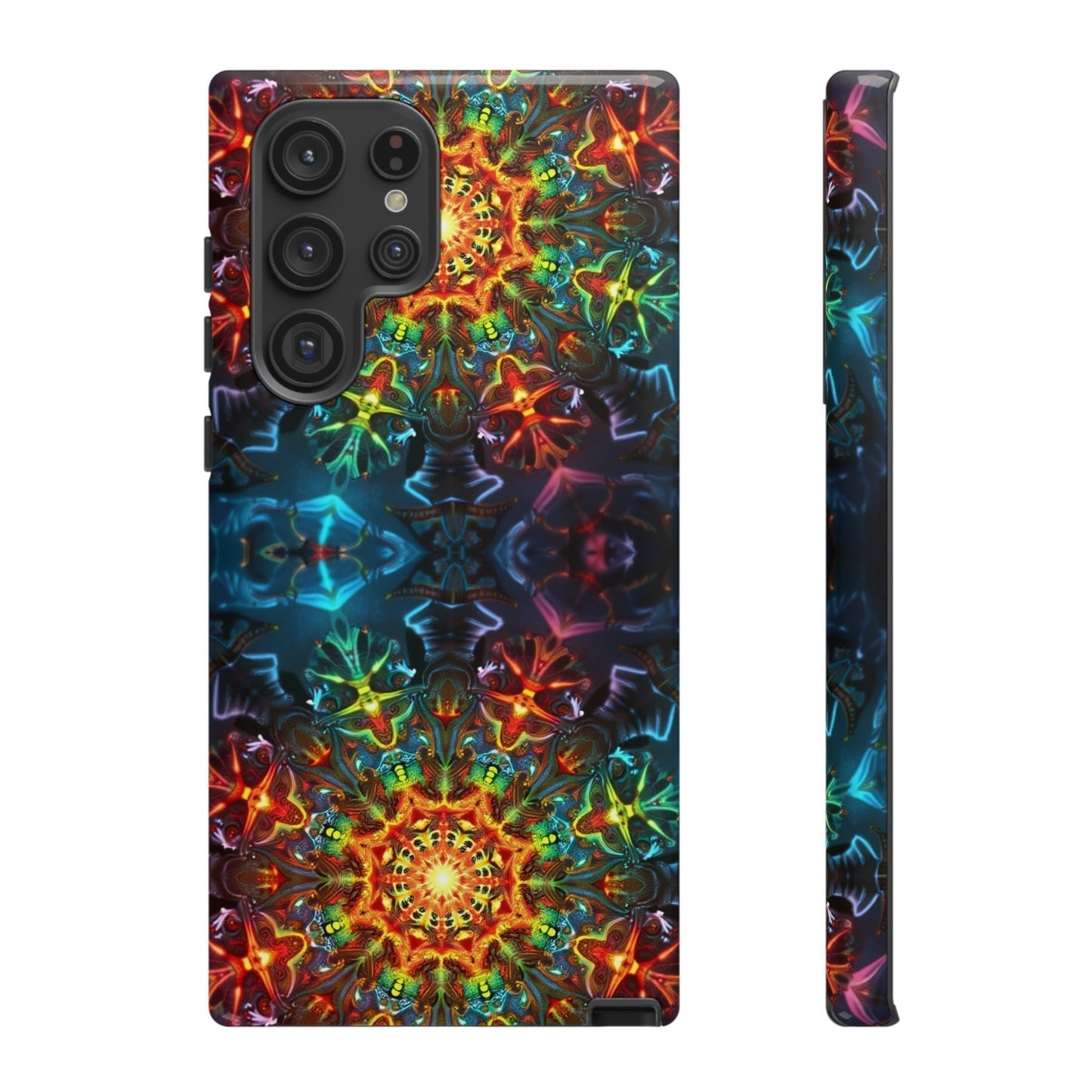 Abstract Kaleidoscope Samsung phone case with vibrant multicolor kaleidoscope pattern and protective slim design