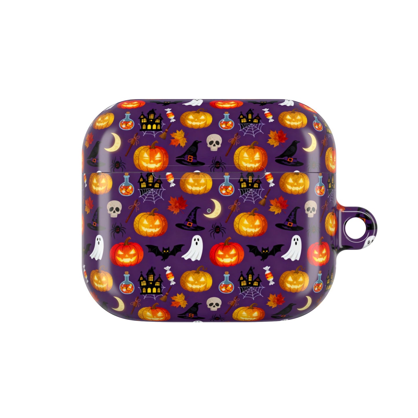Halloween Pattern AirPod Case — Cute Pumpkin, Ghost & Bat Protective Cover
