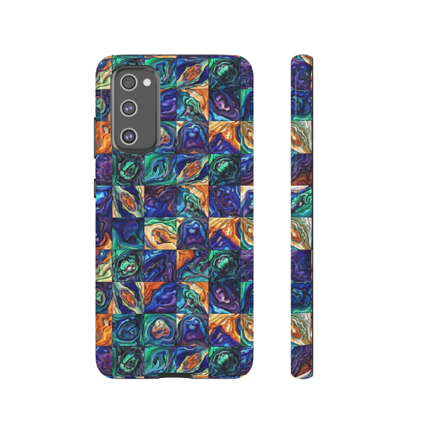 Abstract Purple & Green Sea Scape Samsung Phone Tough Case