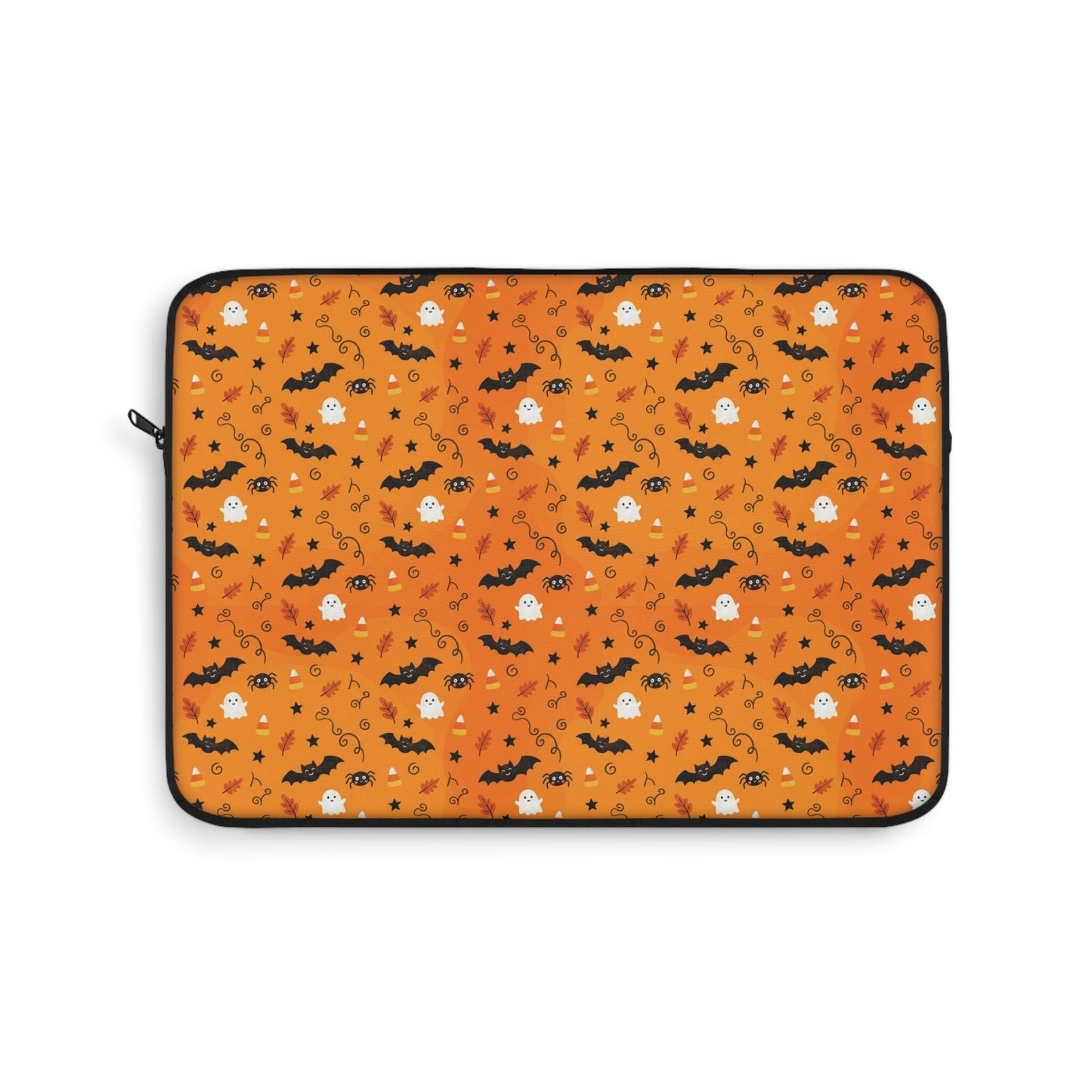 Boo-tiful Halloween Bat & Candy Orange Laptop Sleeve