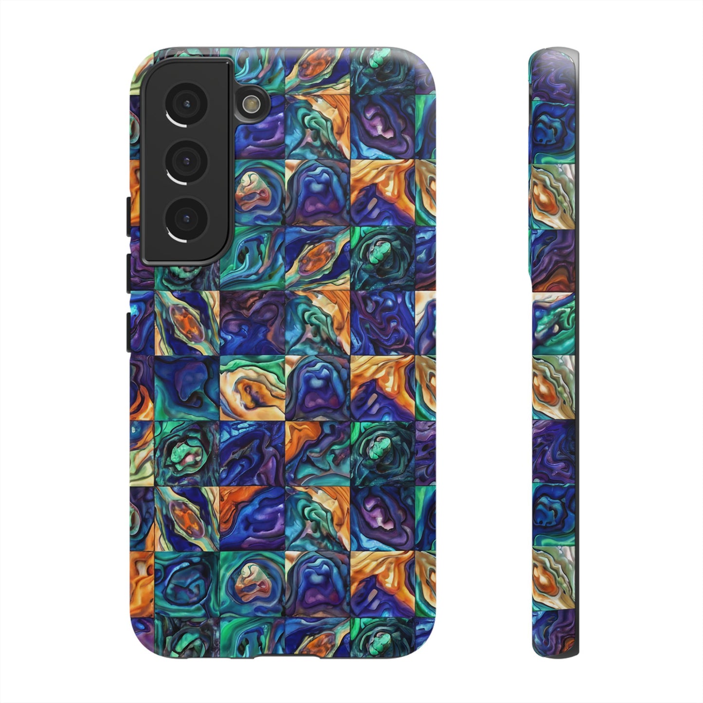 Abstract Purple & Green Sea Scape Samsung Phone Tough Case