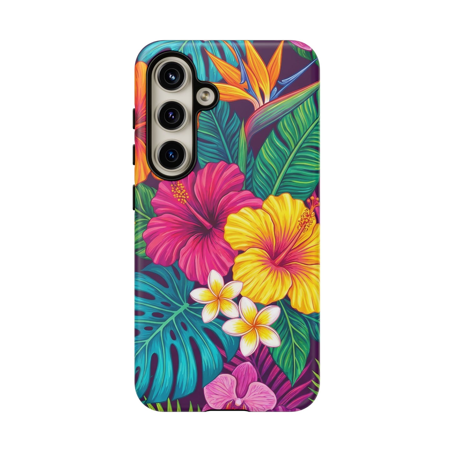 Tropical Samsung Phone Case — Vibrant Floral Tough Case