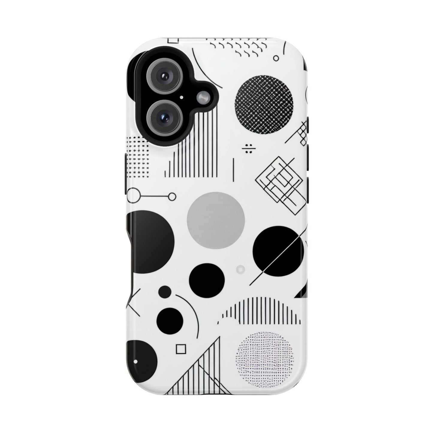 Black and White Abstract Art iPhone Case