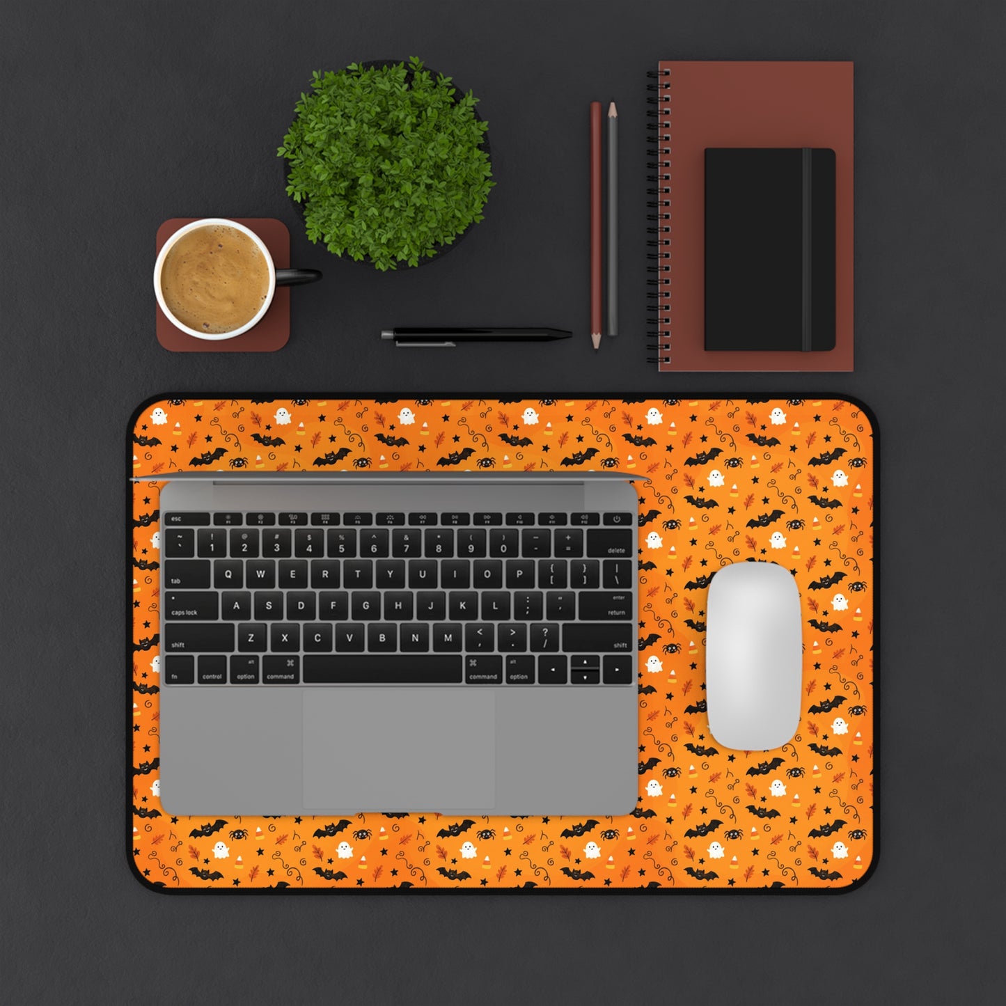 Boo-tiful Halloween Candy Pattern Desk Mat