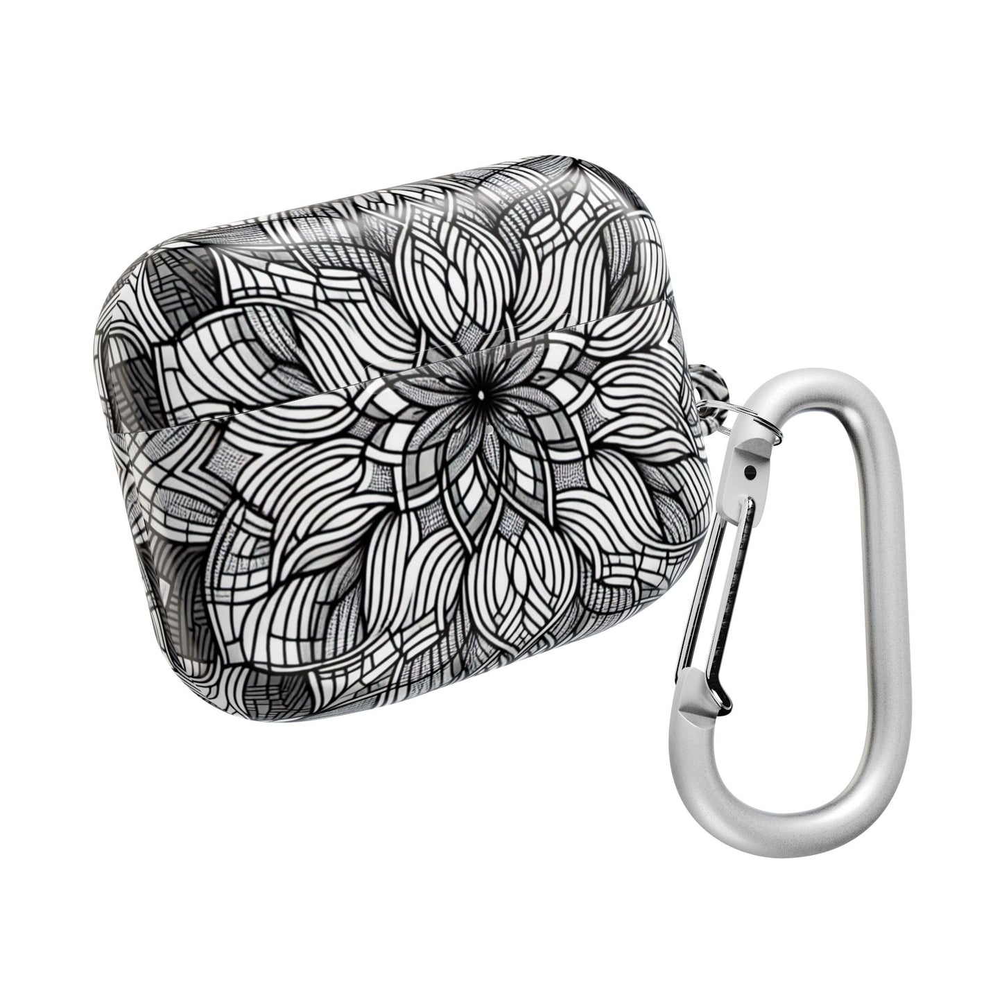AirPod Case - Black and White Art Explosion Design