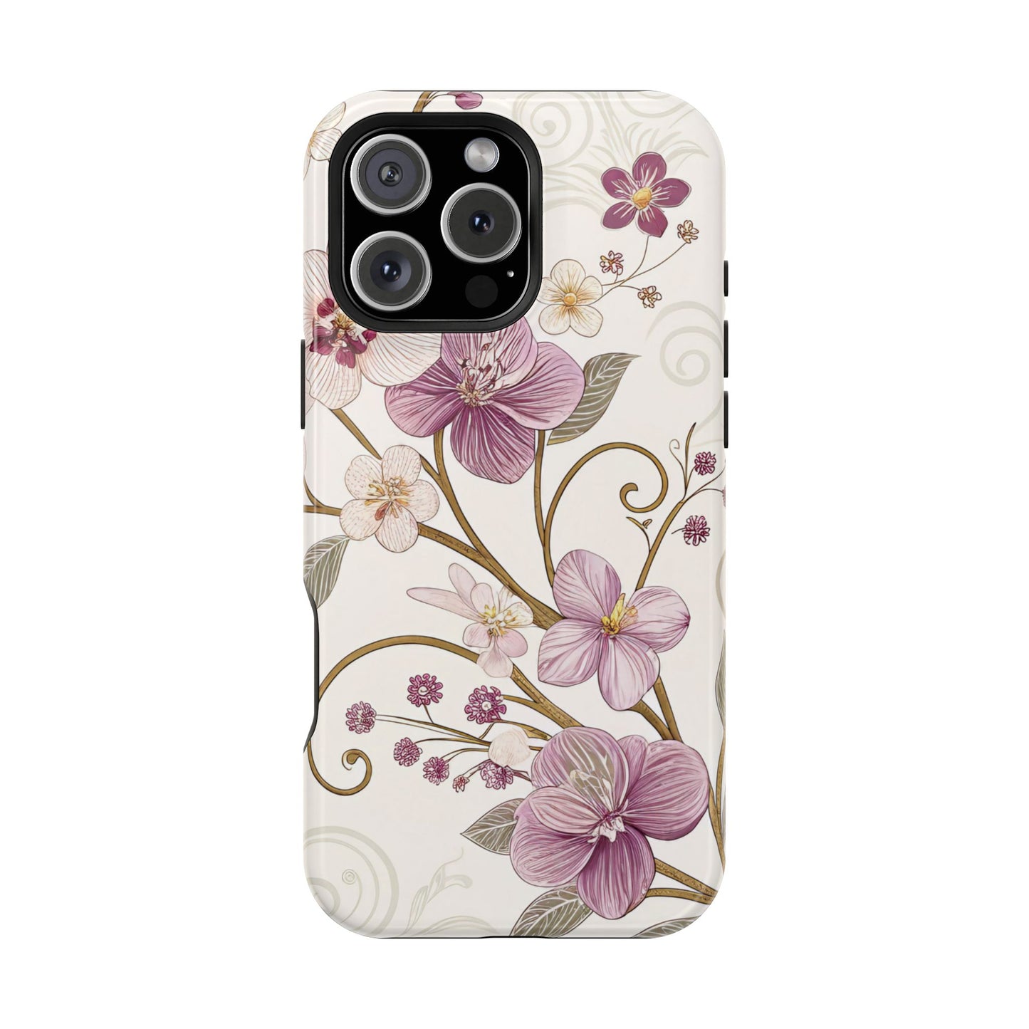 Purple Flower Design iPhone Tough Case