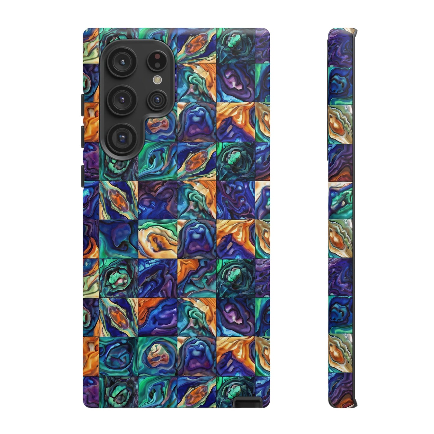Abstract Purple & Green Sea Scape Samsung Phone Tough Case