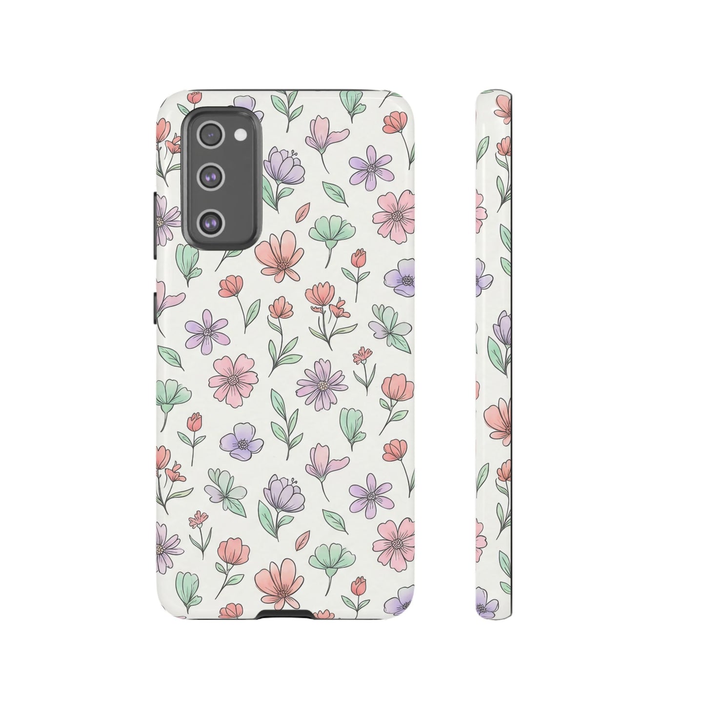 Floral Tough Cases — Artistic Flower Samsung Phone Case