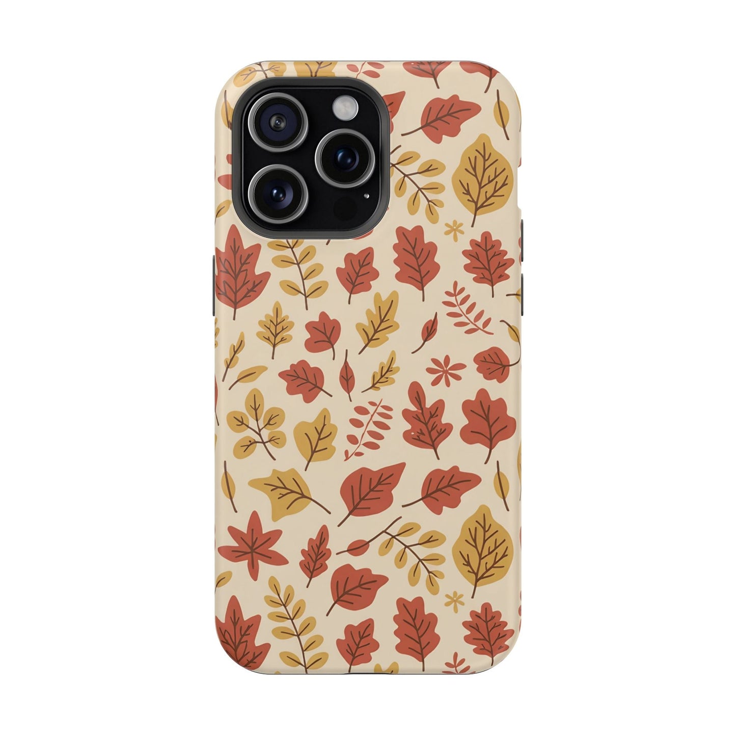 Fall Leaves iPhone tough case with autumn leaf pattern and protective dual-layer design