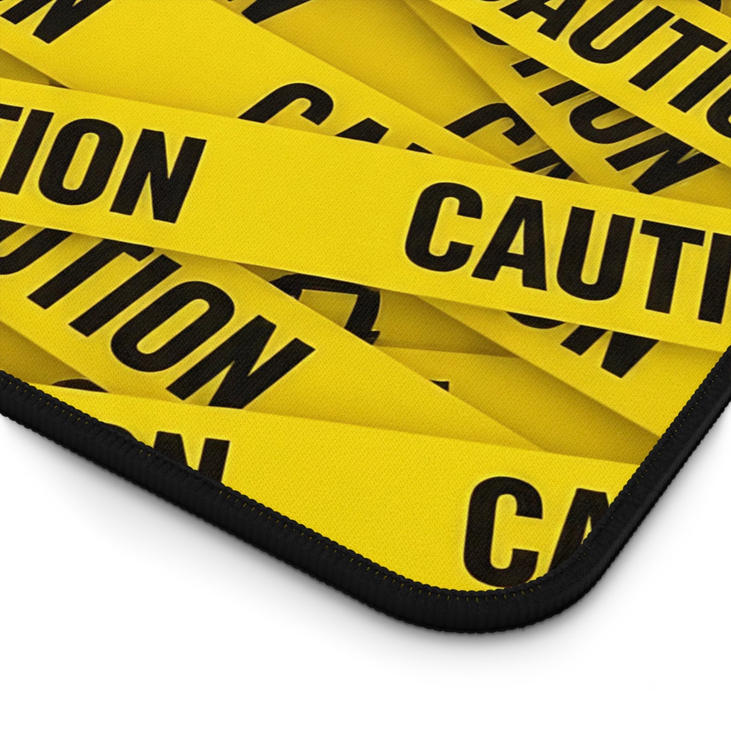 Desk Mat - Caution Tape Filled