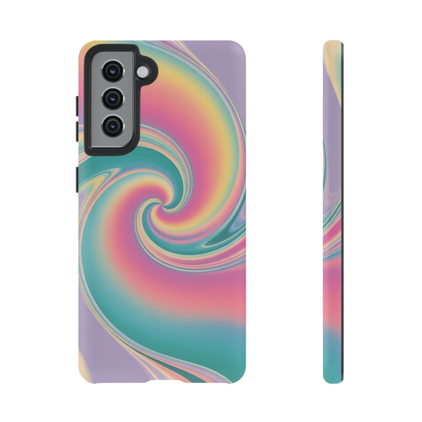 Cotton Candy Rainbow Swirl Design Samsung Tough Case