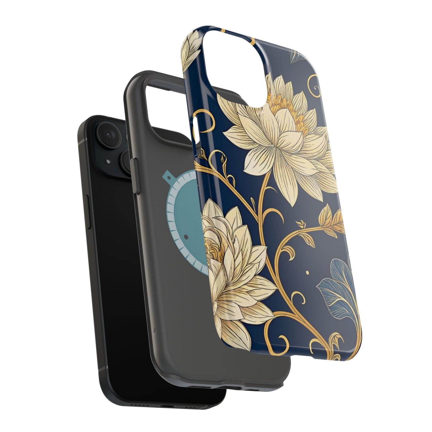 Golden Flower Design iPhone Tough Case
