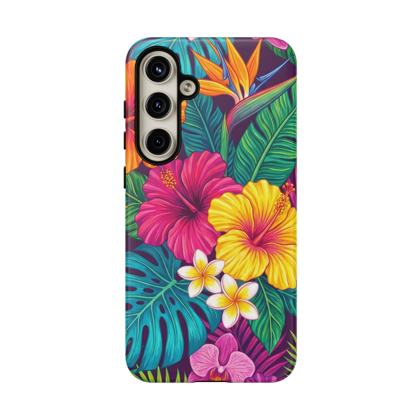 Tropical Samsung Phone Case — Vibrant Floral Tough Case