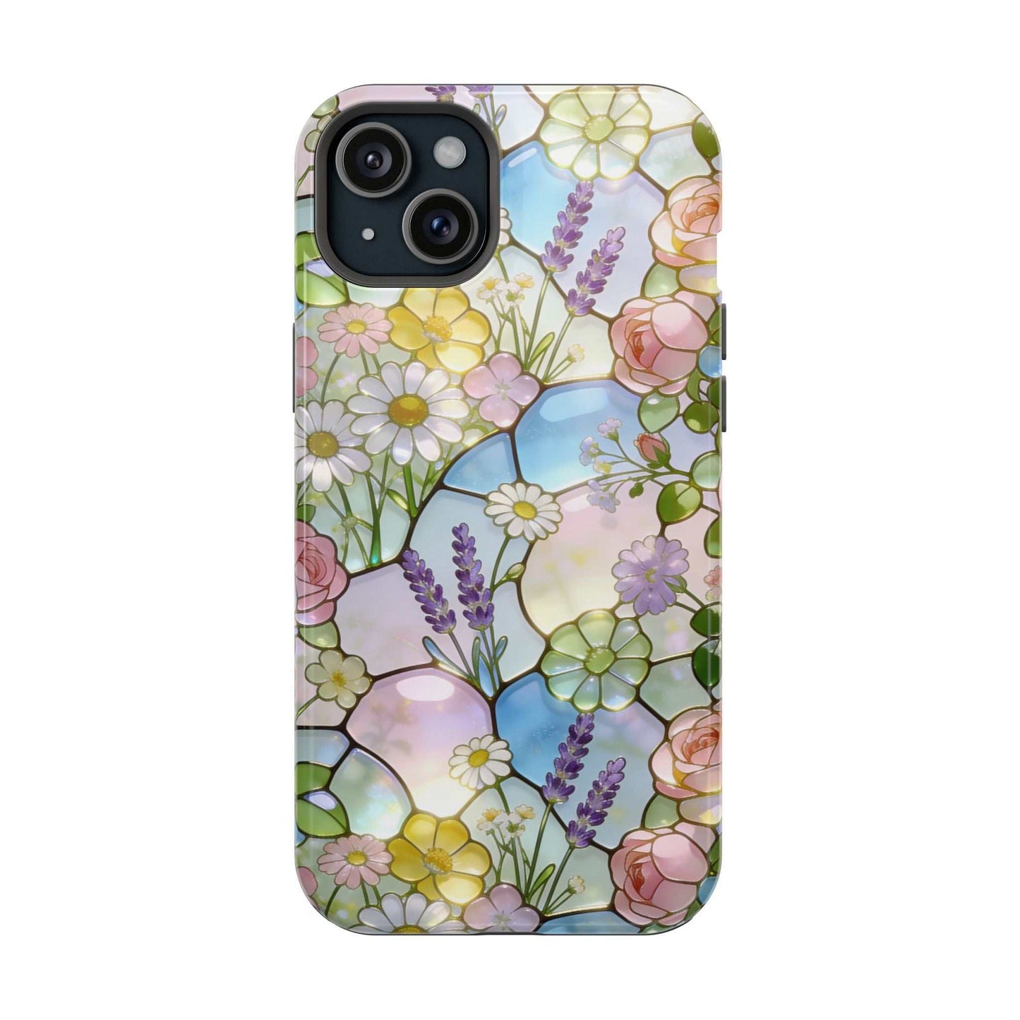 Stained Glass Floral iPhone Case — Magnetic Impact-Resistant
