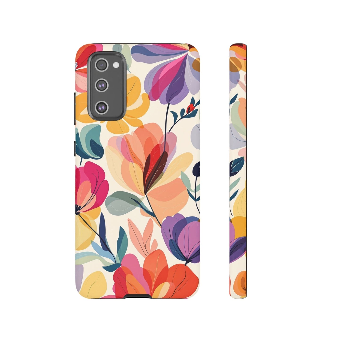 Watercolor Floral Samsung Tough Case with vibrant multicolor flower design and durable protective cover for Samsung phone