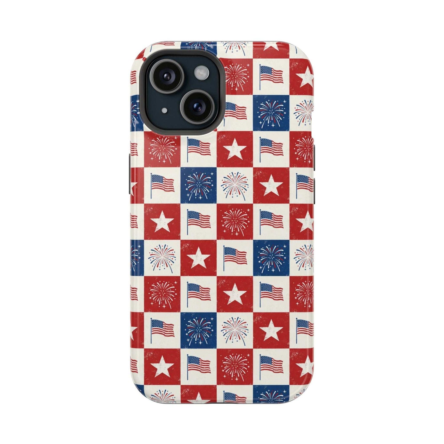 4th of July Patriotic iPhone Case — Magnetic Impact-Resistant